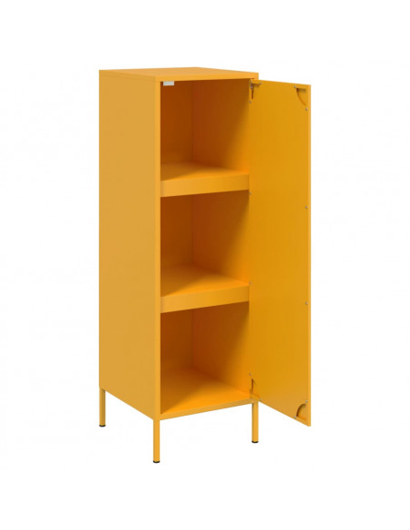 Credenza Giallo Senape 36x39x113 cm in Acciaio