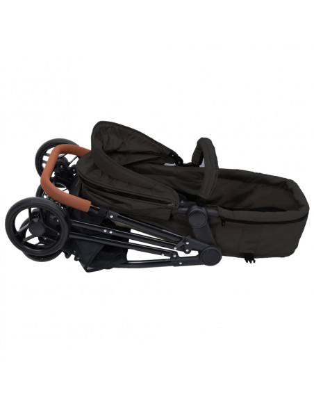 Passeggino 3 in 1 Antracite e Nero in Acciaio