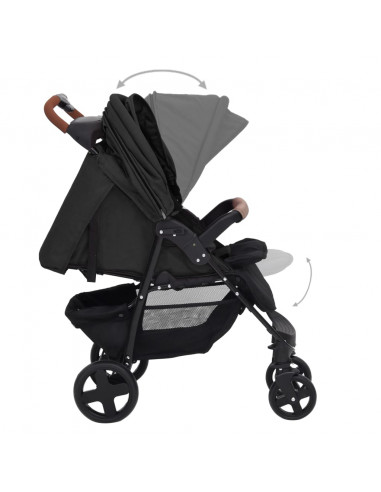Passeggino 3 in 1 Antracite in Acciaio