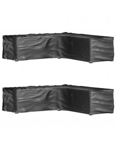 Coperture Mobili da Giardino a L 2pz 16 Occhielli 285x285x70cm 2