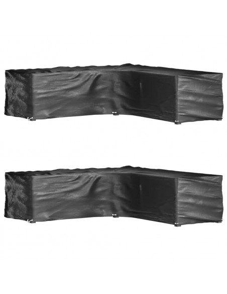 Coperture Mobili da Giardino a L 2pz 16 Occhielli 285x285x70cm