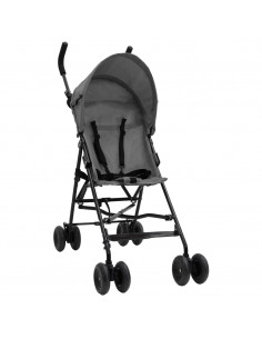 Passeggino Grigio Chiaro e Nero in Acciaio
