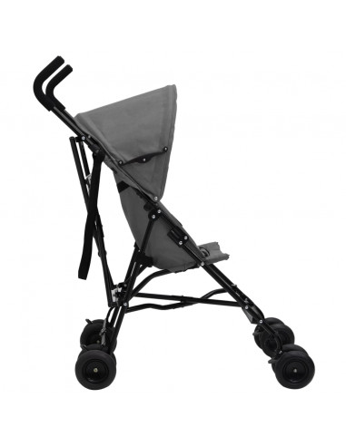 Passeggino Grigio Chiaro e Nero in Acciaio