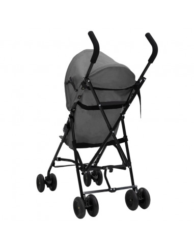 Passeggino Grigio Chiaro e Nero in Acciaio