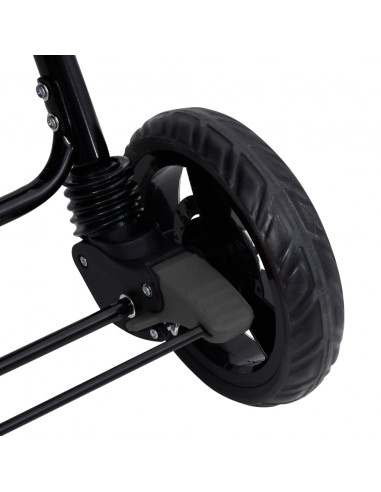 Passeggino Gemellare a Tandem Grigio Scuro in Acciaio