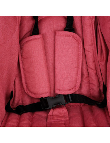 Passeggino Gemellare Rosso in Acciaio