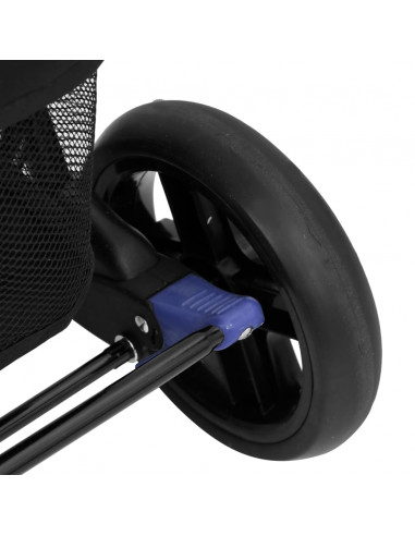 Passeggino Gemellare Blu Marino in Acciaio