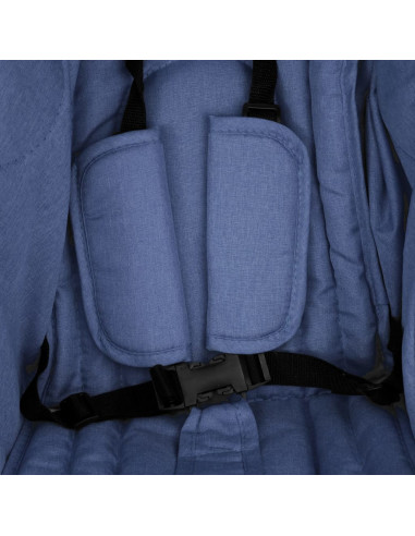 Passeggino Gemellare Blu Marino in Acciaio