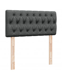 Giroletto a Molle con Materasso Grigio Scuro 90x190 cm Tessuto