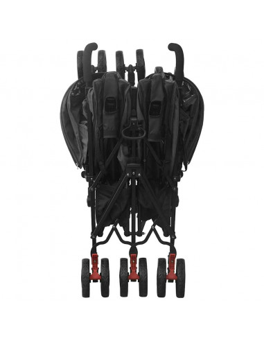 Passeggino Gemellare Antracite in Acciaio