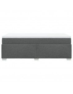 Giroletto a Molle con Materasso Grigio Scuro 90x190 cm Tessuto