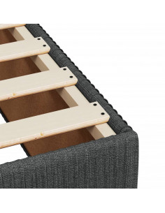 Giroletto a Molle con Materasso Grigio Scuro 90x190 cm Tessuto