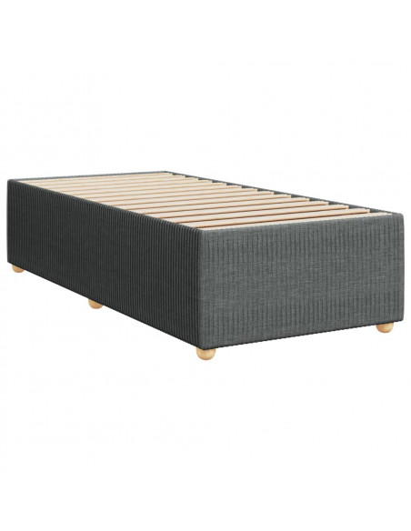 Giroletto a Molle con Materasso Grigio Scuro 90x190 cm Tessuto