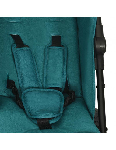 Passeggino Gemellare Verde in Acciaio