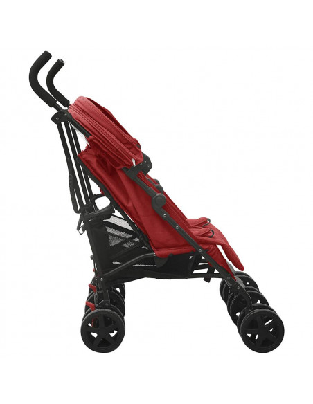 Passeggino Gemellare in Acciaio Rosso