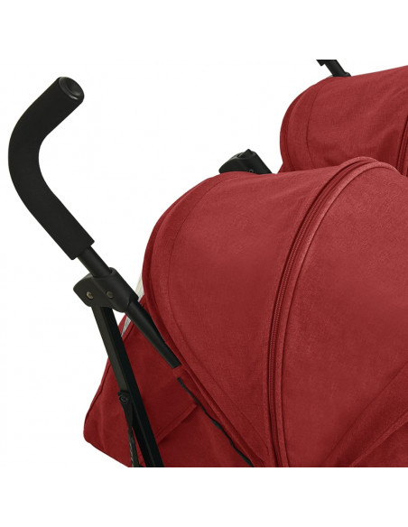 Passeggino Gemellare in Acciaio Rosso