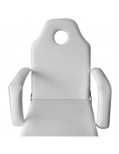 Lettino da Massaggio Portatile in Similpelle 185x78x76cm Bianco