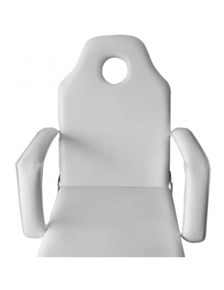 Lettino da Massaggio Portatile in Similpelle 185x78x76cm Bianco