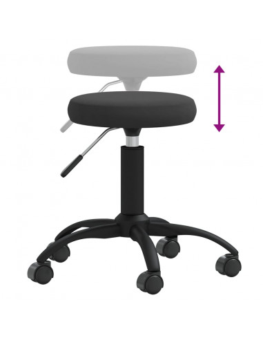 Sgabello da Massaggio in Velluto Nero