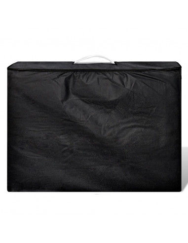 Lettino Pieghevole da Massaggio Crema 2 Zone con Telaio Legno