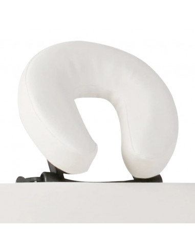 Lettino Pieghevole da Massaggio Crema 2 Zone con Telaio Legno