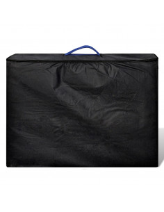 Lettino Pieghevole da Massaggio Blu 3 Zone con Telaio Legno 2