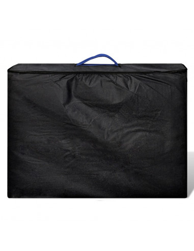 Lettino Pieghevole da Massaggio Blu 3 Zone con Telaio Legno