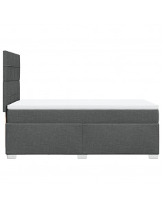 Giroletto a Molle con Materasso Grigio Scuro 90x200 cm Tessuto