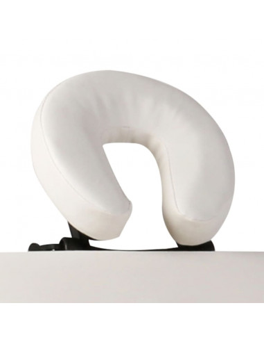 Lettino da Massaggio Bianco Crema 2 Zone Telaio in Alluminio