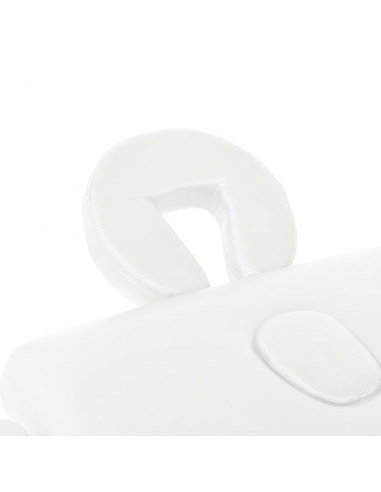 Lettino da Massaggio Pieghevole 2 Zone Spessore 10 cm Bianco