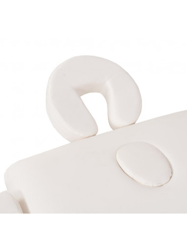 Lettino da Massaggio Pieghevole 3 Zone Spessore 10 cm Bianco