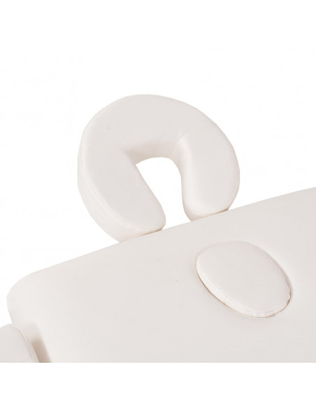 Lettino da Massaggio Pieghevole 3 Zone Spessore 10 cm Bianco