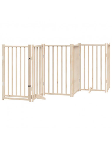 Cancello per Cani Porta Pieghevole 15 Pannelli 750 cm in Pioppo