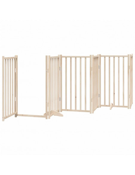 Cancello per Cani Porta Pieghevole 15 Pannelli 750 cm in Pioppo