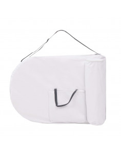 Lettino da Massaggio Spessore 4 cm con 2 Supporti Ovale Bianco