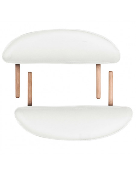 Lettino da Massaggio Spessore 4 cm con 2 Supporti Ovale Bianco