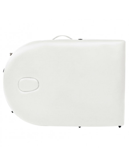 Lettino da Massaggio Spessore 4 cm con 2 Supporti Ovale Bianco