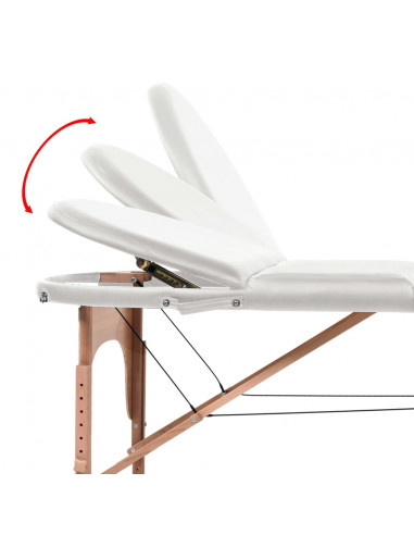 Lettino da Massaggio Spessore 4 cm con 2 Supporti Ovale Bianco