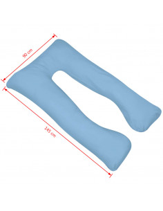 Cuscino di Gravidanza 90 x 145 cm Azzurro