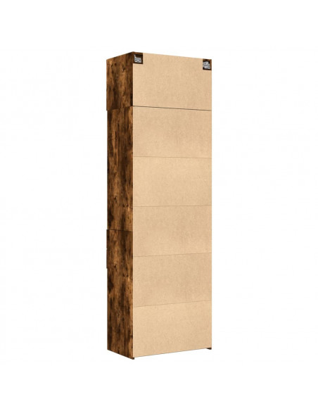 Armadietto Rovere Fumo 70x42,5x225 cm in Legno Multistrato