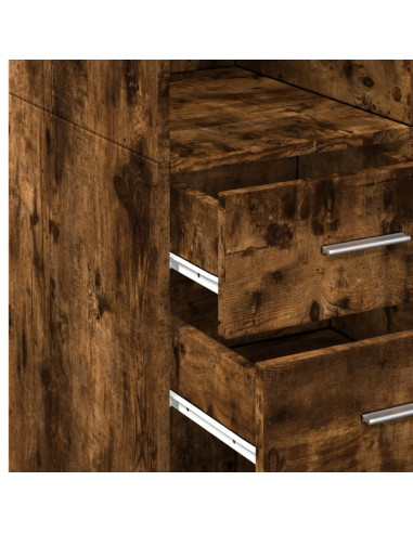 Armadietto Rovere Fumo 70x42,5x225 cm in Legno Multistrato
