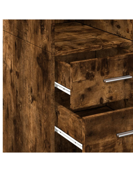 Armadietto Rovere Fumo 70x42,5x225 cm in Legno Multistrato
