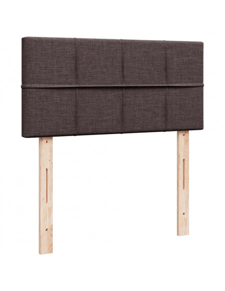 Giroletto a Molle con Materasso Marrone Scuro 100x200cm Tessuto
