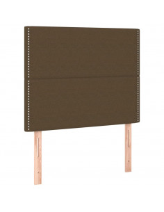 Giroletto a Molle con Materasso Marrone Scuro 120x200cm Tessuto