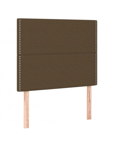 Giroletto a Molle con Materasso Marrone Scuro 120x200cm Tessuto
