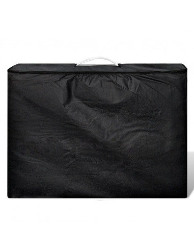 Lettino Pieghevole da Massaggio Crema 4 Zone con Telaio Legno