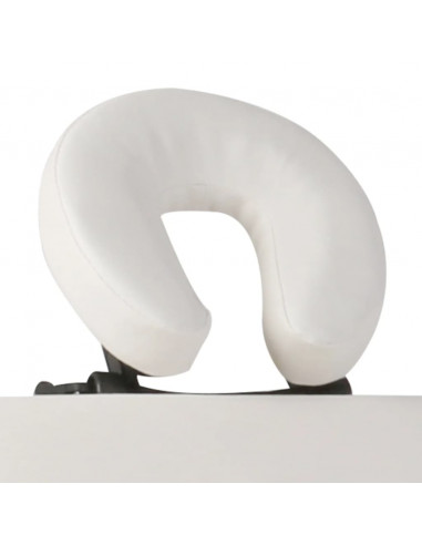 Lettino Pieghevole da Massaggio Crema 4 Zone con Telaio Legno