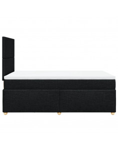 Giroletto a Molle con Materasso Nero 120x190 cm in Tessuto 2