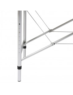 Lettino Massaggio Pieghevole Crema 3 Zone con Telaio Alluminio 2