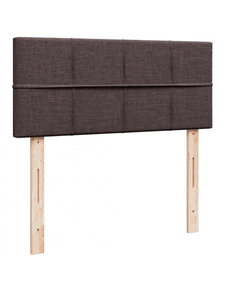 Giroletto a Molle con Materasso Marrone Scuro 120x200cm Tessuto